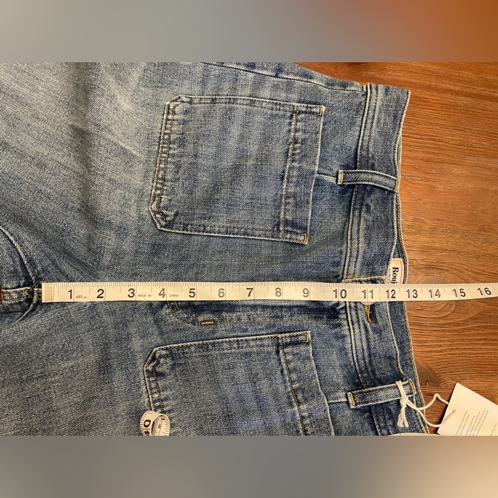 J.Crew | Rouje X J.Crew Marin High-Rise Flare Jean | Storm Wash | 28 - Picture 8 of 9